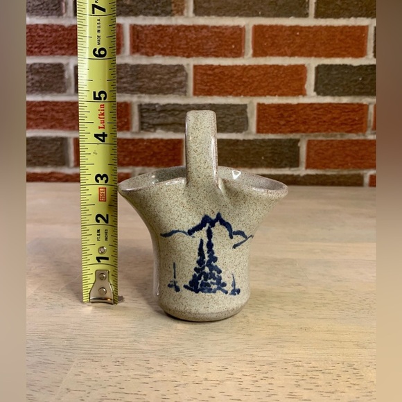 Rare Winthrop WA speckled glaze "tree" basket Almquist Old Time Pottery - Picture 5 of 9